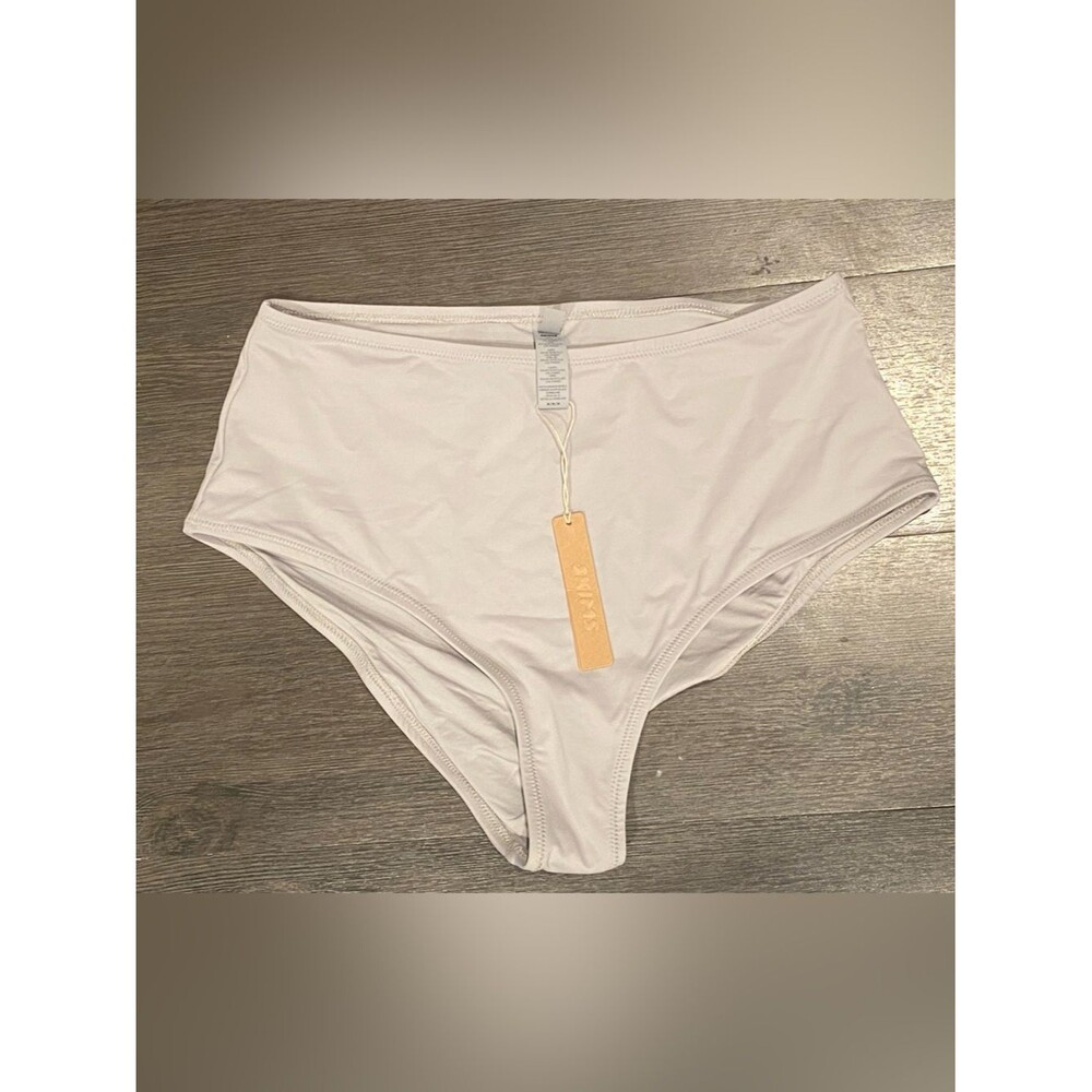 Skims NWT Recycled Swim Full Brief Grey Size Medium Chrome M Swim Bottoms